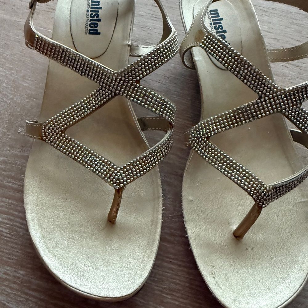 Unlisted Women's Sparkling Gold Sandals